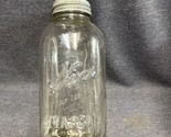 Vintage Clear Glass Kerr Self Sealing Mason Jar 1/2 Gallon Zinc Lid NICE - $8.91
