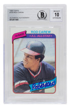 Rod Carew Signed 1980 California Angels Topps Card #700 Baseball card BAS 10 - £75.56 GBP