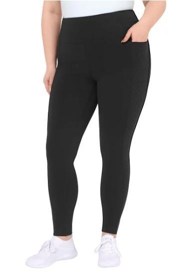 Mondetta Womens Leggings Black Pockets Stretch Moisture Wicking High-Rise - $38.99
