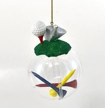 Christmas Ornament Golfing Tees, Golf Ball &amp; Club 4.5&quot; Plastic Vintage - £7.81 GBP