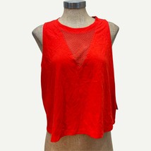 Flirtitude Junior&#39;s Active Red Cropped Tank with Mesh Detail XL, NWT - £5.12 GBP