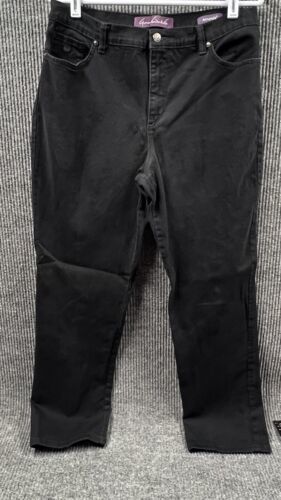 Primary image for Gloria Vanderbilt Amanda Womens Black Denim Jeans Missy 12 Short 32x29 Casual
