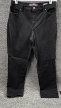 Gloria Vanderbilt Amanda Womens Black Denim Jeans Missy 12 Short 32x29 C... - $20.07