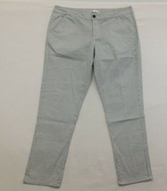 Target Collection Chino Pants Women&#39;s Size 14 Gray White Striped High Ri... - $14.84
