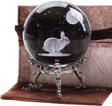 HDCRYSTALGIFTS 3D Crystal Ball Paperweight with Silver-Plated 2.4 * 2.4 in - $19.56