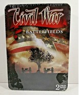 CIVAL WAR BATTLEFIELDS Tin Case Collectible DVD 2 Discs Documentary NEW ... - £7.46 GBP