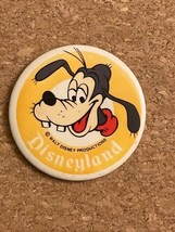 Vintage Disneyland Blue Goofy 3 1/2” Button Pin Walt Disney Productions PinBack - £9.06 GBP