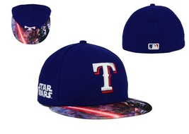 Mens 7 1/8 MLB Star Wars Movie Texas Rangers Baseball New Era 59FIFTY Hat Cap - £35.71 GBP