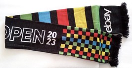 eBay Open 2023 Logo Fringed Scarf Branded eBayana Woven Double Thick 64&quot; x 8&quot; - £7.86 GBP