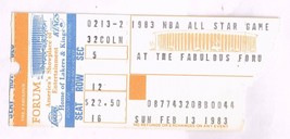 1983 NBA All Star Game Ticket Magic Bird Kareem Dr. J Moses Marvin Gaye Anthem - £755.69 GBP
