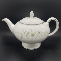 Vintage Wedgwood Westbury R4410 Bone China Teapot with Lid Green Floral ... - $118.79