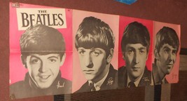 Vintage Dell NO.2 The Beatles Fold Out Poster Printed In Usa - £77.57 GBP