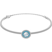 Authentic Swarovski Oxygen Collection Rhodium Bangle / Bracelet - £58.23 GBP