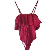 New Tempt Me New Women&#39;s Wine Red Lace Up Bathing Suit - £11.37 GBP