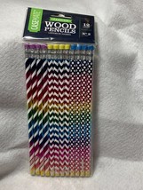12 No. 2 Pencils Colorful Designed Wood Pencils Casemate Stripes and Pol... - £2.93 GBP