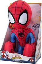 New SPIDER-MAN 16&quot; Talking Plush Toy Marvel Spidey &amp; His Amazing Friends Stuffed - £23.48 GBP