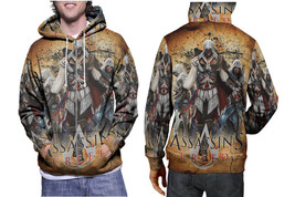 Assassin s Creed 66 White Men&#39;s Pullover Cotton Hoodie - £27.96 GBP