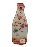 Wine Bottle Cheese Serving Tray Tempered Glass Cutting Board by Ganz - $369.61 MXN