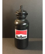 Vintage Marlboro Cigarette Logo Water Bottle Black Plastic - £4.08 GBP