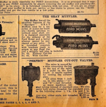 1917 Mufflers For Ford Cars Auto Advertisement Chas Miller Automobilia F14A - $466.29 MXN