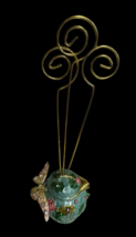 Enameled Stone Metal Dragonfly Paper Picture Card Sign Holder Teapot Pap... - $298.23 MXN