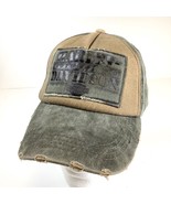 Harley Davidson Fitted Baseball Hat Green Brown Grunge Strapback OSFA Be... - $20.57