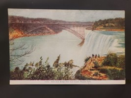 Vintage Postcard Steel Arch Bridge Goat Island Niagara Falls New York Em... - $12.19