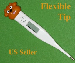 Adult Pediatric Digital Thermometer F and C White Brown - $9.49