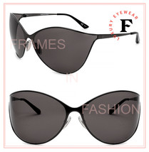 Balenciaga Vision 0137 Black Fashion Wrap Futuristic Sunglasses BB0137S 001 - £364.02 GBP