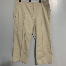 Tommy Hilfiger Pants Womens 16 Stretch Slim Chino Flat Front Beige NWT - $19.00 CAD