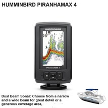 HUMMINBIRD PIRANHAMAX 4 + Fish ID+™, Fish Alarms, Depth Alarms &amp; Zoom 41... - $129.95