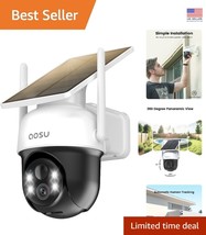 Outdoor 360° Solar Camera with Human Tracking &amp; 2-Way Audio for Home Sec... - $99.72