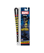 Marvel Comics Black Panther Wakanda Forever Covered Lanyard Black - £11.13 GBP