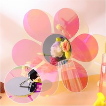 Sldiywow Anti-Scratch Rainbow Acrylic Mirror Irregular Wavy Mirror Flower - £29.86 GBP