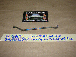 Oem 60 Cadillac Deville Flat Top Left Front Door Lock Cylinder To Latch Lock Rod - $39.59