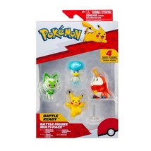 Pokemon Paldea Battle Figure 4 Pack - Features 2-Inch Pikachu, Fuecoco, Sprigati - £42.46 GBP