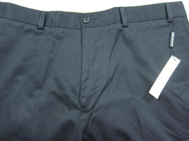 GORGEOUS NWT Alex Cannon Navy Blue 100% Cotton Flat Front Pants 36W36x30 - £32.36 GBP