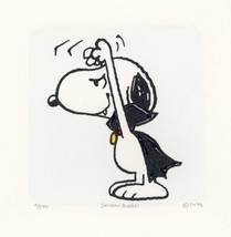 Snoopy Peanuts Art Sowa &amp; Reiser #D/500 Hand Painted Etching Hands Up Dracula - £38.25 GBP