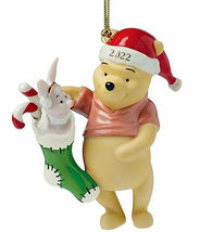 Lenox Disney 2022 Winnie The Pooh Ornament Piglet&#39;s Christmas Surprise Gift NEW - £42.26 GBP