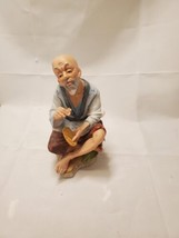 Vintage Homco Asian Man #1431 Figurine 1980s Ceramic Bisque Japan - £11.02 GBP