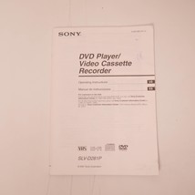 Sony SLV-D281P DVD/VCR Combo Manual - $11.87
