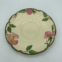 Franciscan Ware Hand Decorated Desert Rose Saucer Round Pink Grn Plate Dish Vntg - £6.72 GBP