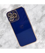 Phone Case For iPhone 13 Pro 6.7&quot; Max Blue Slim Love Heart Soft Bumper C... - £7.11 GBP