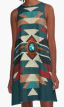 Cowgirl Kim Navajo Mandala A-Line Dress - Medium Only - £71.93 GBP