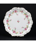 MZ Austria Pink and Yellow Carnations Plate, Antique c1900 933 Deep Scal... - £15.66 GBP