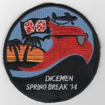 3.7" Usaf Air Force 2014 Spring Break Red Dice Kor EAN Embroidered Jacket Patch - £27.49 GBP