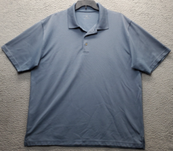 Grand Slam Golf Performance Polo Shirt Men&#39;s 2XL Blue Short Sleeve Slit ... - $21.44