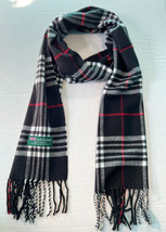 Mens Womens Winter Warm Scotland Made 100% Cashmere Scarf Plaid Black #F... - €13,97 EUR