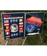 2 NASA Vintage 1980s SPACE SHUTTLE DISCOVERY COLUMBIA SPACELAB STS Framed Prints - £349.91 GBP