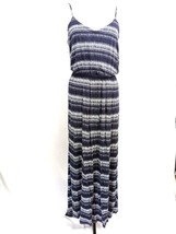 Lush Knit Maxi Dress Womens size L navy-blue print - £11.85 GBP